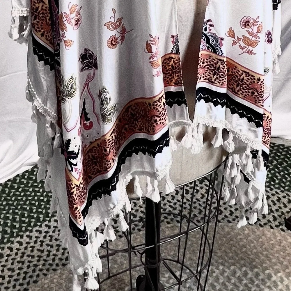Altar’d‎ State boho duster wrap fringe mandala floral earthy lightweight layer